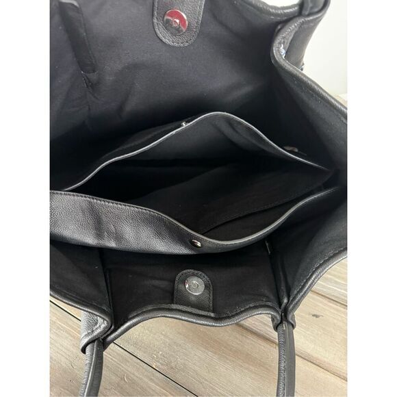 Vince Camuto Blue White Woven Harlo Tote Shoulder Leather Blend Purse - Picture 9 of 15